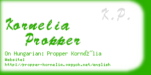 kornelia propper business card